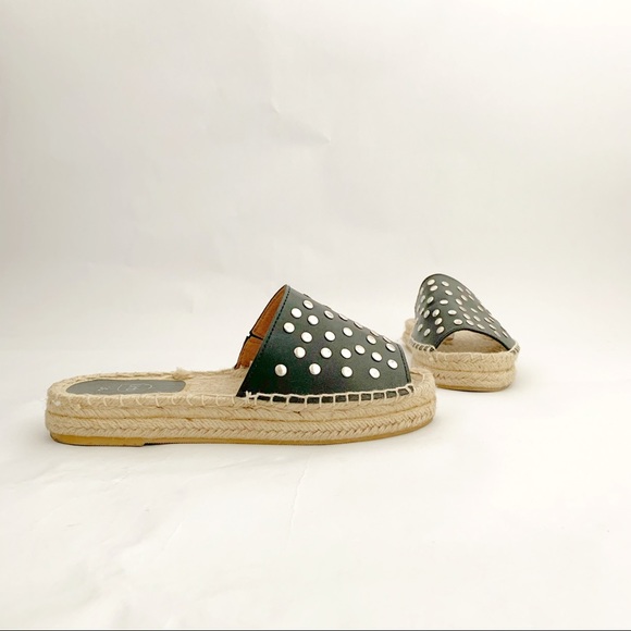 Urb Shoes - Urb Black Studded Espadrilles - SZ 36